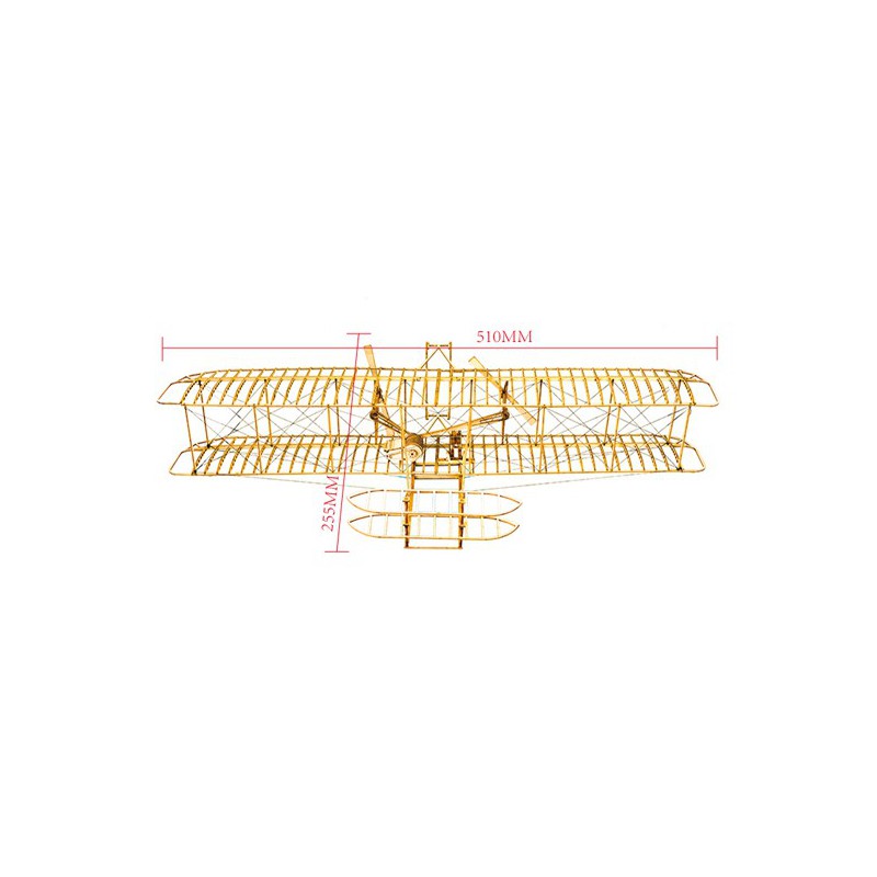 Holzflugzeugmodell Wright Flyer 500mm Kit | Scientific-MHD