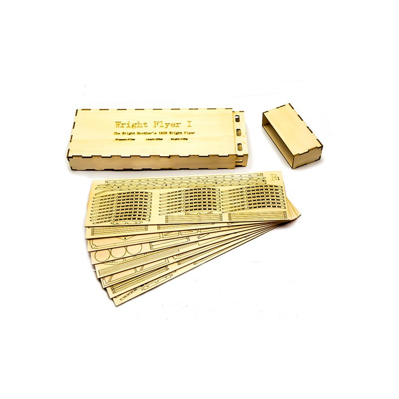 Holzflugzeugmodell Wright Flyer 500mm Kit | Scientific-MHD