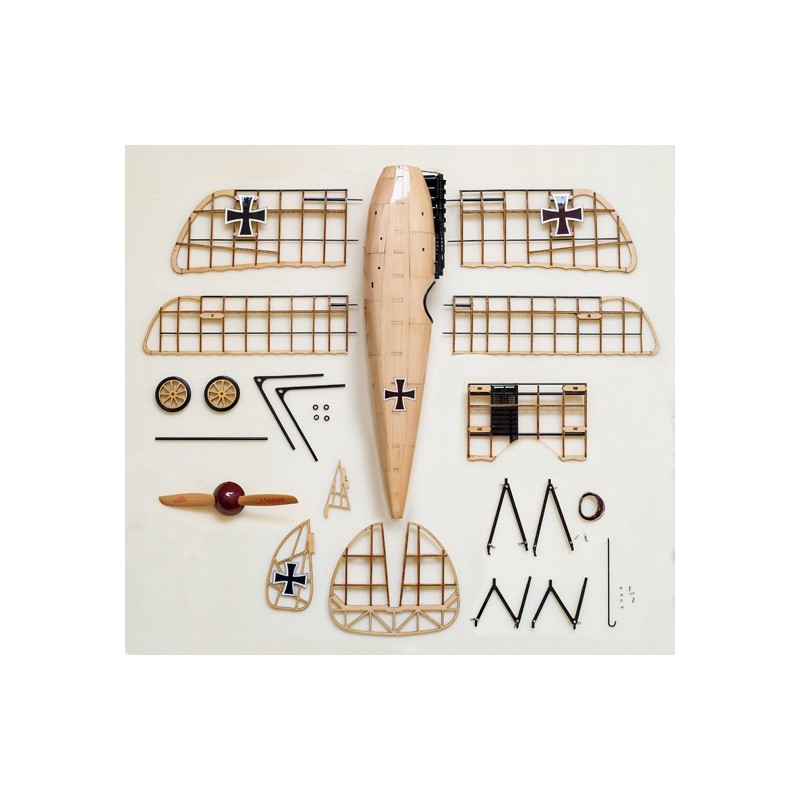 Holzflugzeugmodell Albatros 500mm Kit | Scientific-MHD