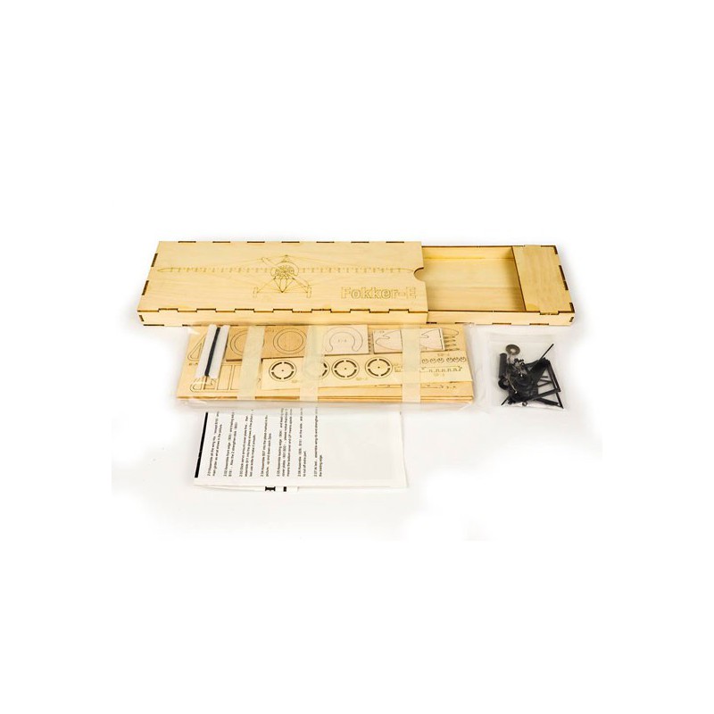 Fokker-e statisches Holzflugzeugmodell im Kit | Scientific-MHD