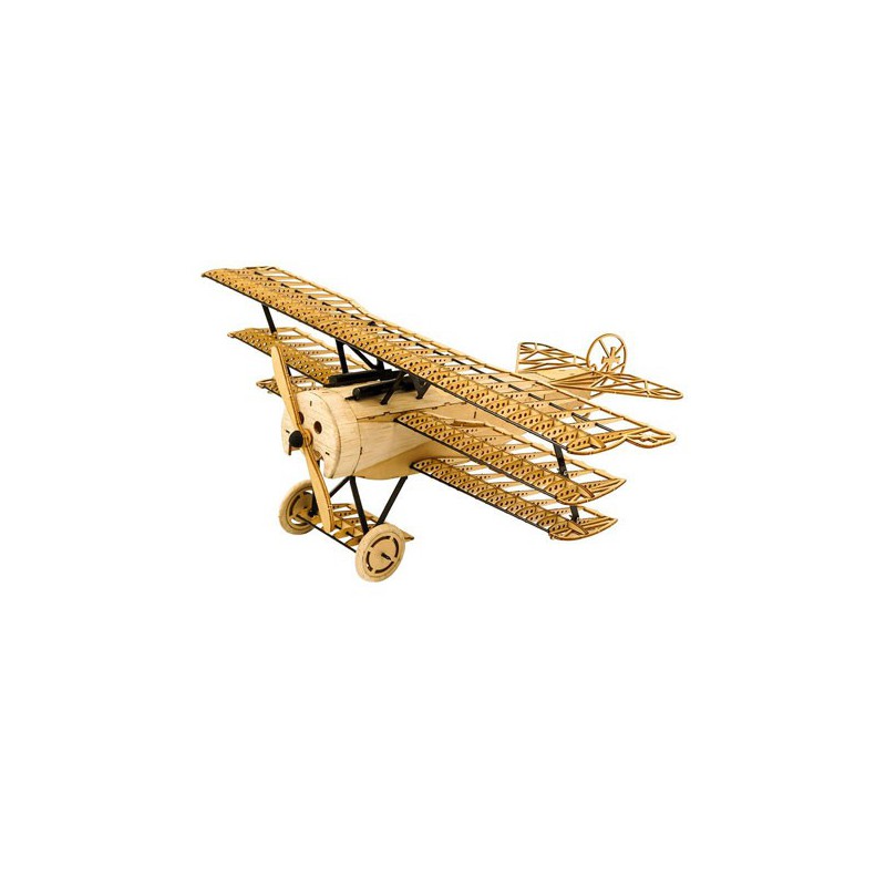 Holzflugzeugmodell Fokker DR1 Statisch 1/18 400 mm | Scientific-MHD