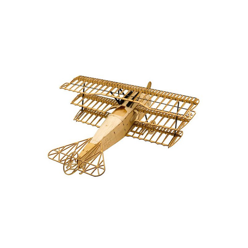 Holzflugzeugmodell Fokker DR1 Statisch 1/18 400 mm | Scientific-MHD