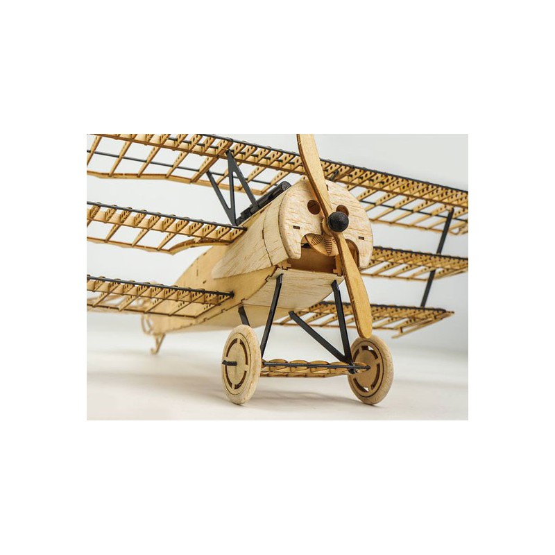 Holzflugzeugmodell Fokker DR1 Statisch 1/18 400 mm | Scientific-MHD