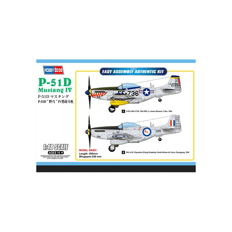 P-51d Mustang IV 1/48 Kunststoffebene Modell | Scientific-MHD