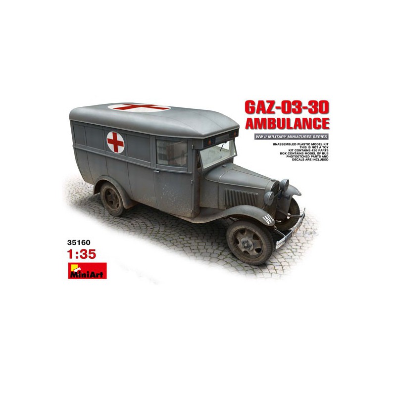 Gasplastik -LKW -Modell 03 30 1/35 Krankenwagen | Scientific-MHD