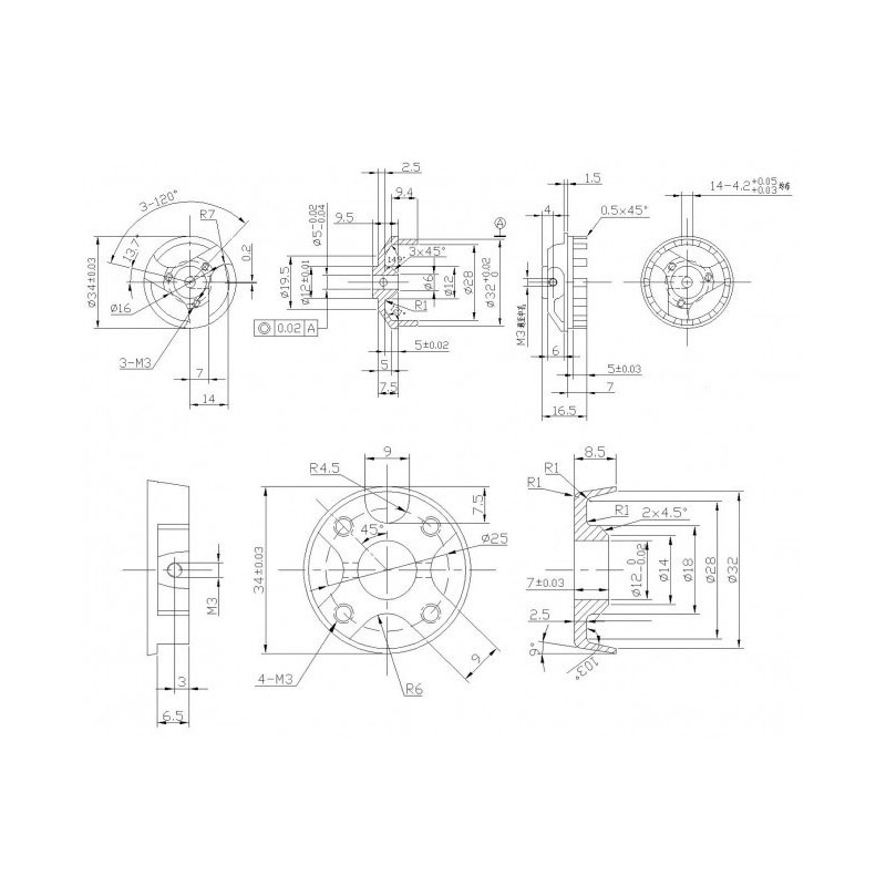 Elektromotor DM2615 KV1300 Motor | Scientific-MHD