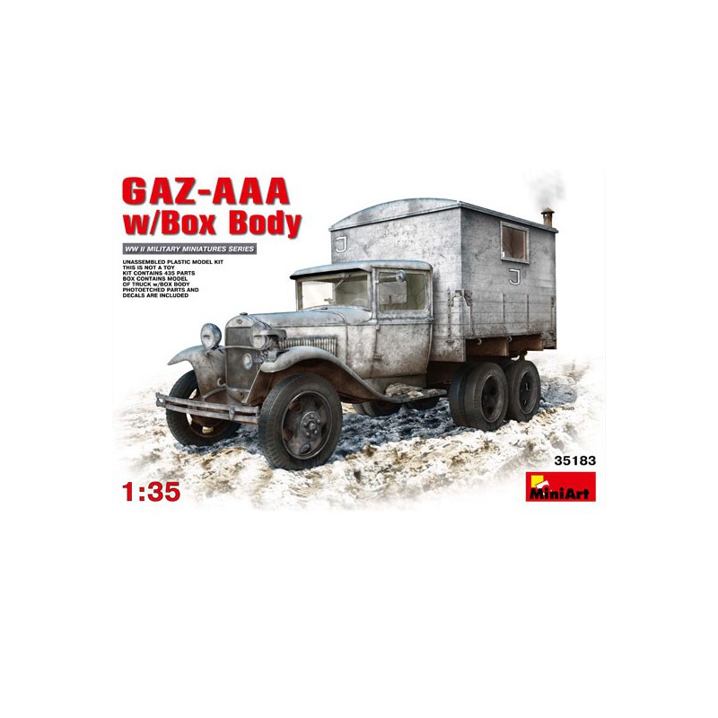AAA -Gas -Plastik -LKW -Modell + 1/35 Unterkunft | Scientific-MHD
