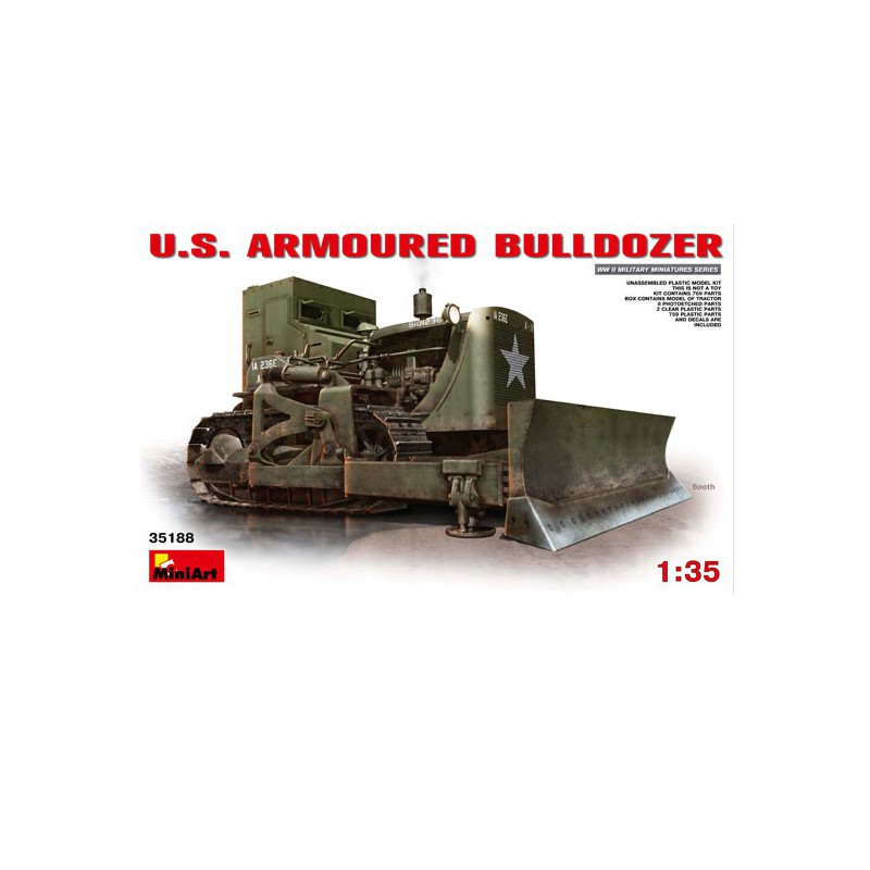 US -Plastik -LKW -Modell 1/35 bewaffneter Bulldozer | Scientific-MHD
