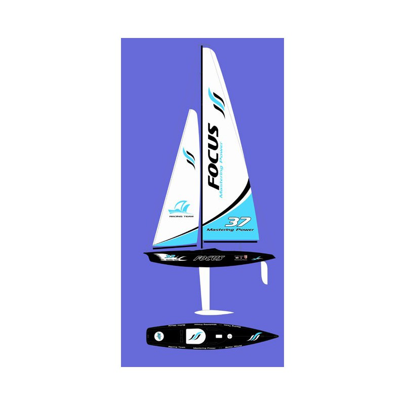 Fokus Yacht 1M RTS 2,4 GHz Blau Radiookussegelboot | Scientific-MHD