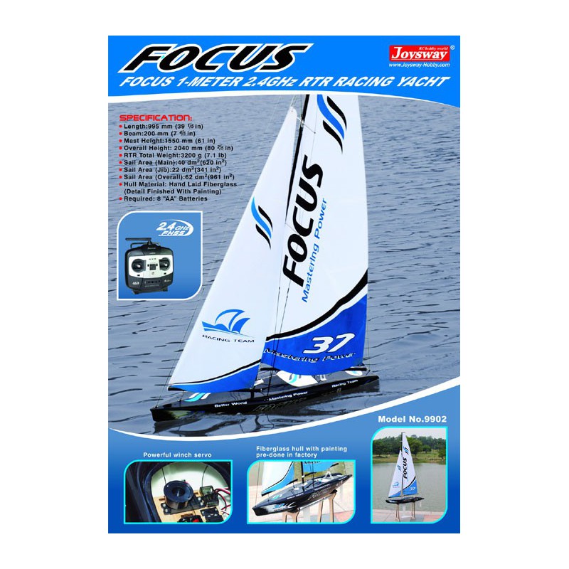 Fokus Yacht 1M RTS Radio -kontrolliertes Segelboot | Scientific-MHD