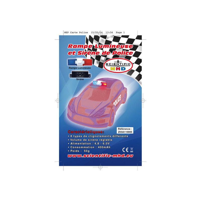 Gyro- und Sirene Police Radio -kontrolliertes Autozubehör | Scientific-MHD