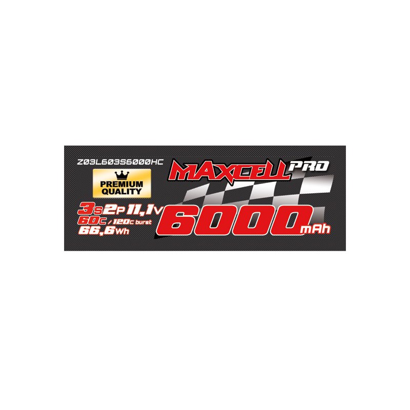 Lipo -Batterie für funkkontrollierte Lipo 60c 3s 6000 mA HC | Scientific-MHD
