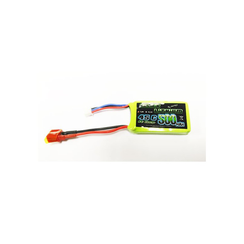 Lipo Bati für Radio -kontrollierte Lipo Black Lithium 500mAh 45c 2s | Scientific-MHD