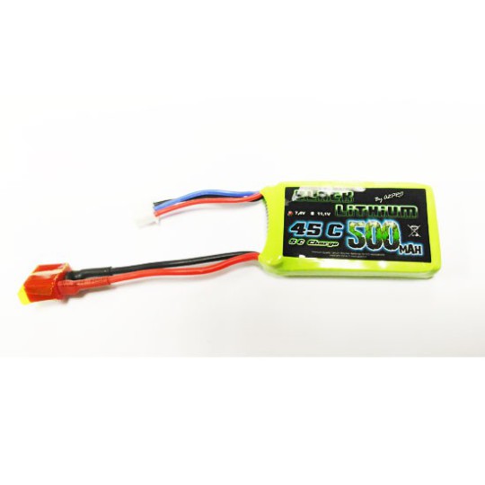 Lipo Bati für Radio -kontrollierte Lipo Black Lithium 500mAh 45c 2s | Scientific-MHD
