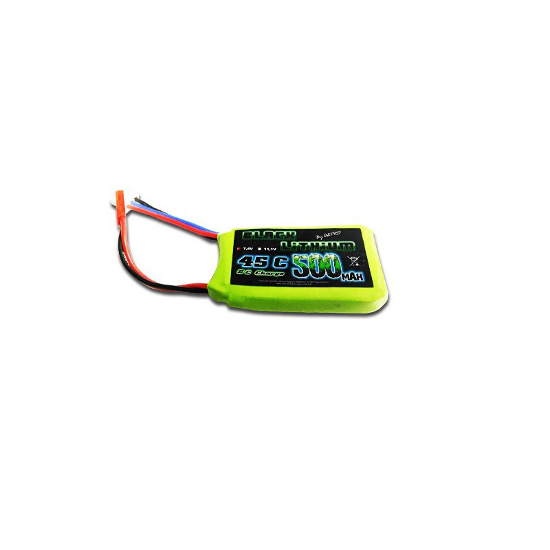 Lipo Bati für Radio -kontrollierte Lipo Black Lithium 500mAh 45c 2s | Scientific-MHD