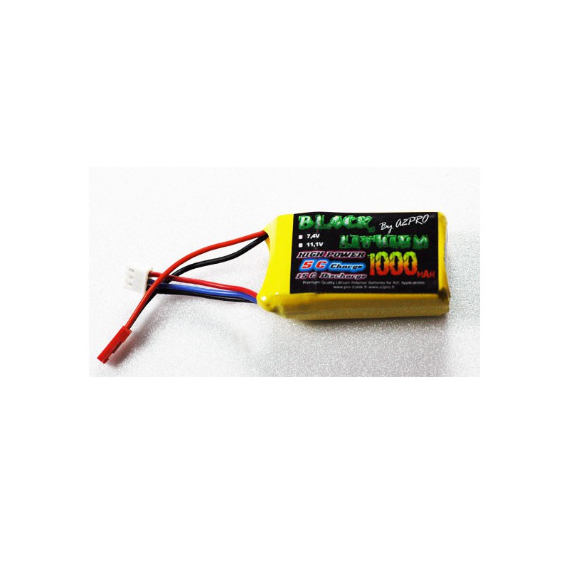 Lipo Bati für Radio -kontrollierte Lipo Black Lithium 1000mAh 15c 2s | Scientific-MHD
