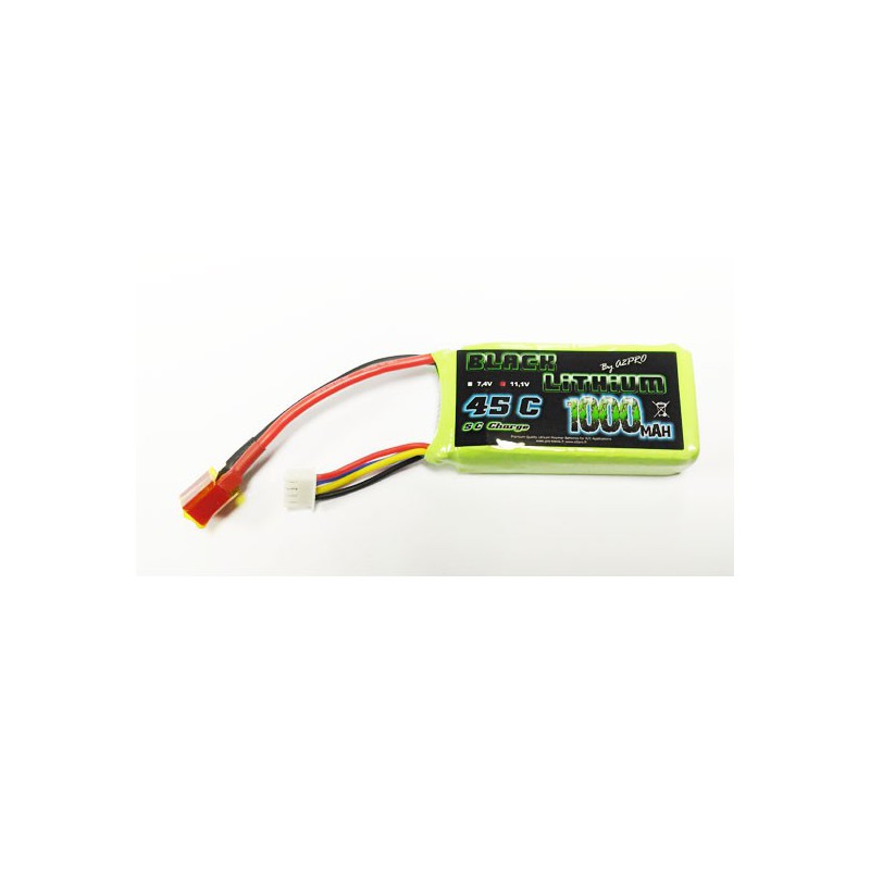 Lipo Bati für Radio -kontrollierte Lipo Black Lithium 1000mAh 45c 3s | Scientific-MHD