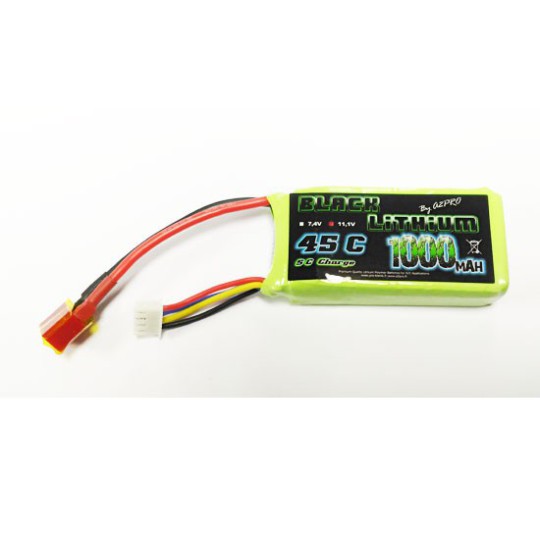 Lipo Bati für Radio -kontrollierte Lipo Black Lithium 1000mAh 45c 3s | Scientific-MHD