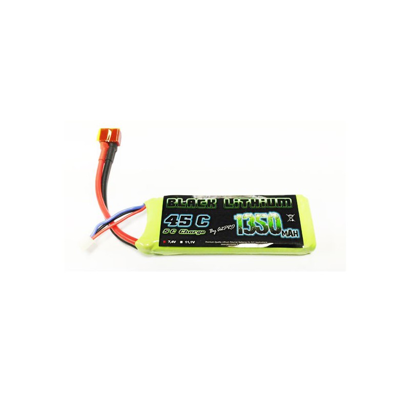 Lipo Bati für Radio -kontrollierte Lipo Black Lithium 1350mah 45c 2s | Scientific-MHD