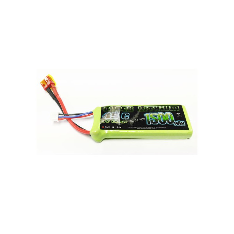 Lipo Bati für Radio -kontrollierte Lipo Black Lithium 1500mah 45c 2s | Scientific-MHD