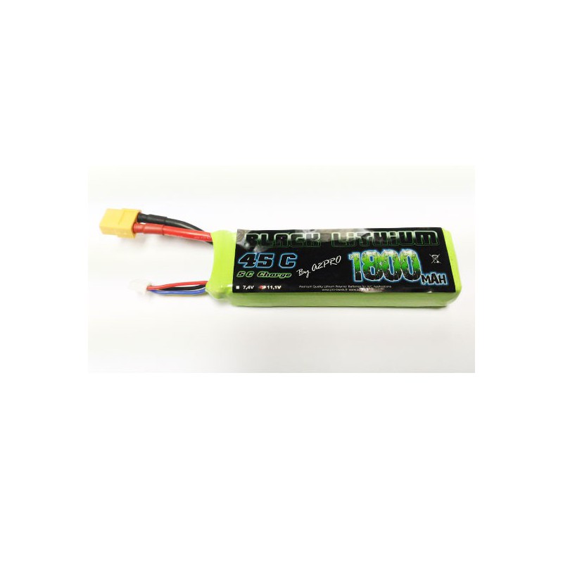 Lipo Bati für Radio -kontrollierte Lipo Black Lithium 1800mah 45c 3s | Scientific-MHD
