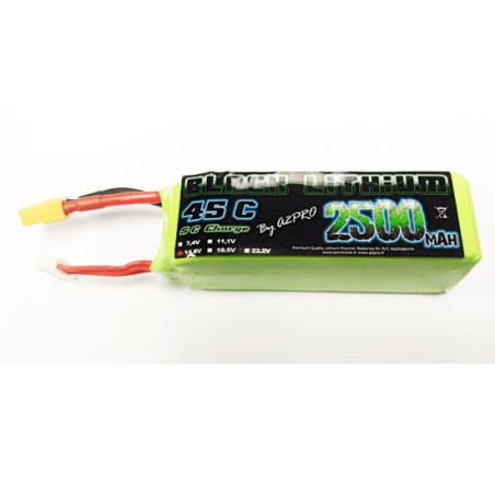 Lipo Bati für radio kontrollierte Lipo Black Lithium 2500mah 45c 4s | Scientific-MHD