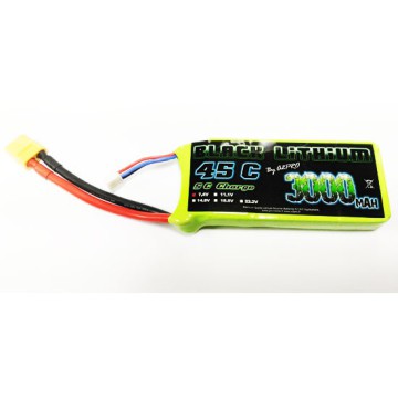 Lipo Bati für Radio -kontrollierte Lipo Black Lithium 3000mah 45c 2s | Scientific-MHD
