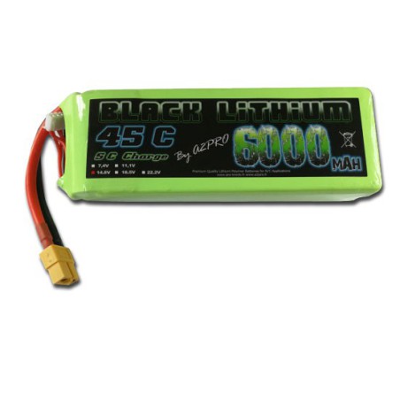 Lipo Bati für Radio -kontrollierte Lipo Black Lithium 6000mah 45c 4s | Scientific-MHD