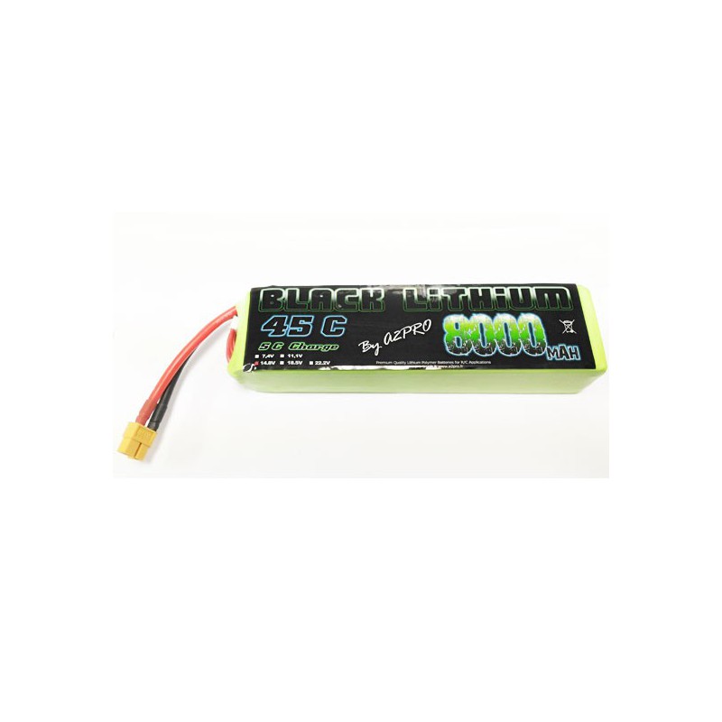 Lipo Bati für Radio -kontrollierte Lipo Black Lithium 8000mah 45c 4s | Scientific-MHD