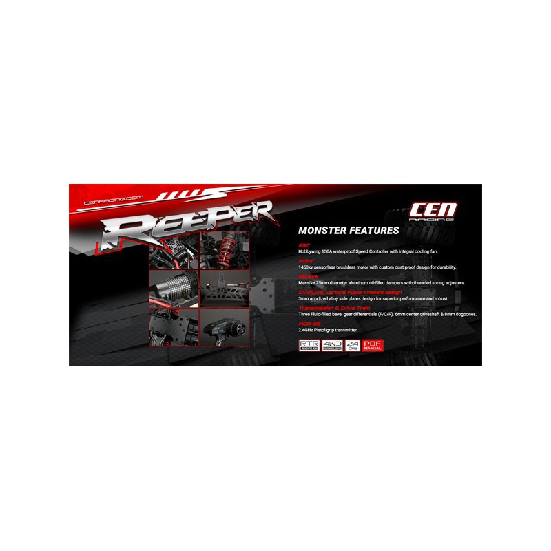 Cen Reeper RTR 1/7 Radio -kontrolliertes Elektroauto | Scientific-MHD