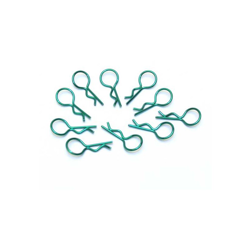 Radio -kontrolliertes Autozubehör 10 mittlere grüne Clips | Scientific-MHD