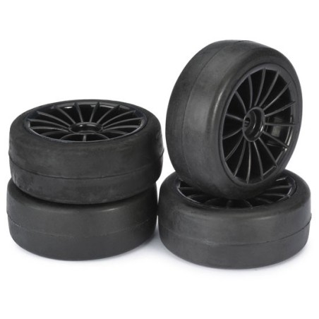 Radio -kontrolliertes Autozubehör Slick Black 1/10 Räder | Scientific-MHD