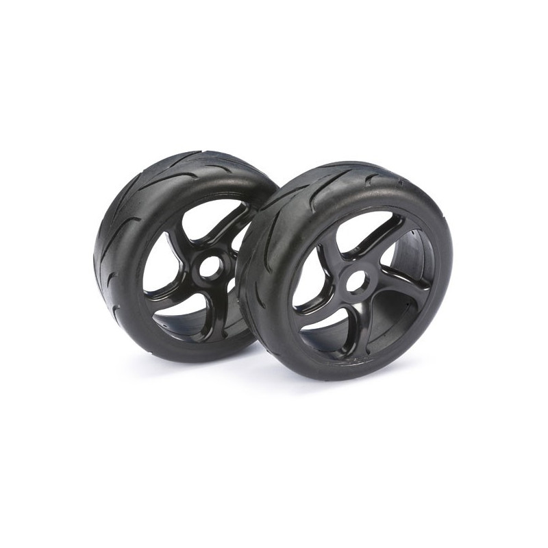 Radio -kontrolliertes Autozubehör Paar 1/8 Black Track Räder | Scientific-MHD