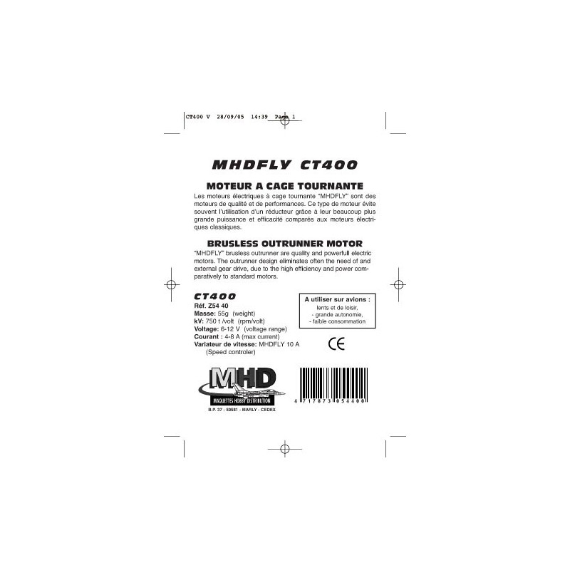 Radio Elektromotor CT400 bürstenloser rotierender Käfig | Scientific-MHD