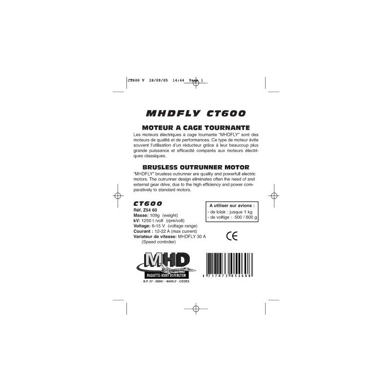 Radio -kontrollierte Elektromotor CT600 Pinsel | Scientific-MHD