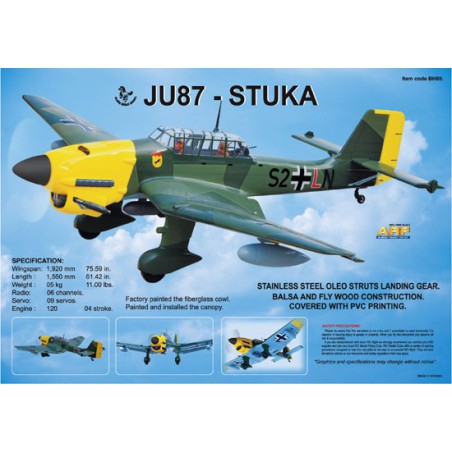 Funk -kontrolliertes Thermalflugzeug Ju 87b Stuka120 ARF | Scientific-MHD Funk -kontrolliertes Thermalflugzeug Ju 87b Stuka120 ARF | Scientific-MHD