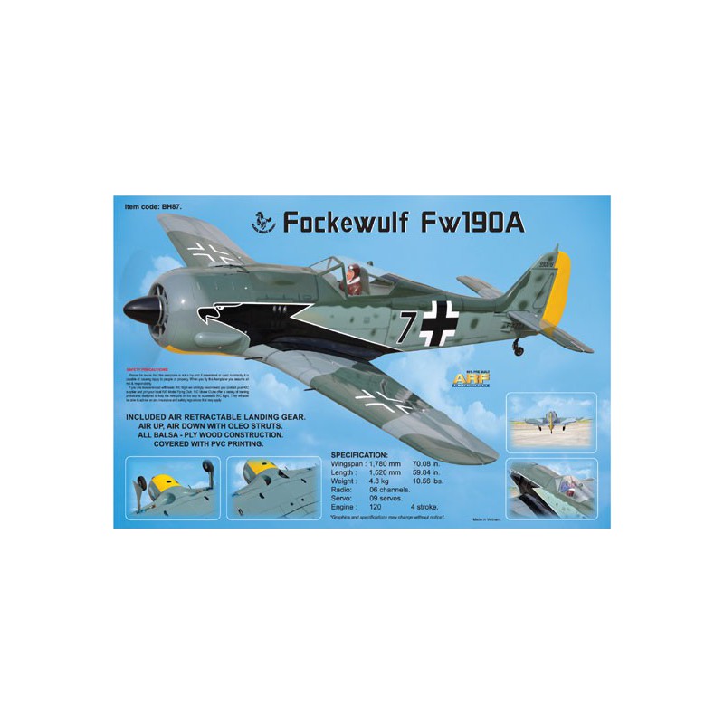 Funk -kontrolliertes Thermalflugzeug Focke Wulf 120 GP ARF | Scientific-MHD