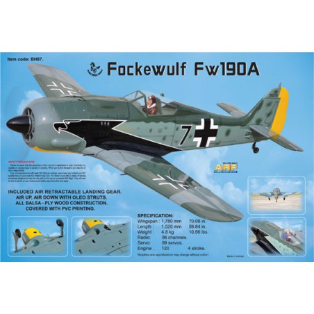 Funk -kontrolliertes Thermalflugzeug Focke Wulf 120 GP ARF | Scientific-MHD Funk -kontrolliertes Thermalflugzeug Focke Wulf 120 GP ARF | Scientific-MHD