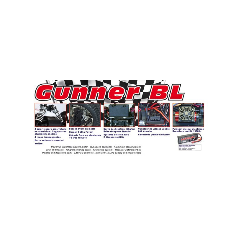 Gunner V2 Bl Rtr 1/8 Ein Elektroauto | Scientific-MHD