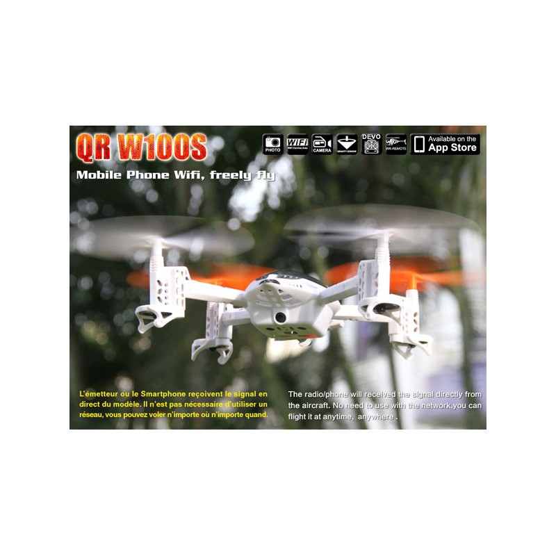 Radio -kontrollierte Drohne für Anfänger Drohne QR 100WS Android Devo 4 Modus 1 | Scientific-MHD