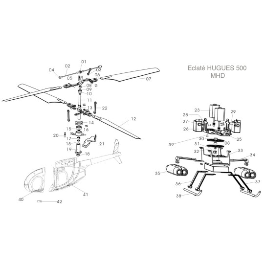 Hughes In500 Router Hughes 500 RTF Radio -kontrollierter elektrischer Hubschrauber ...