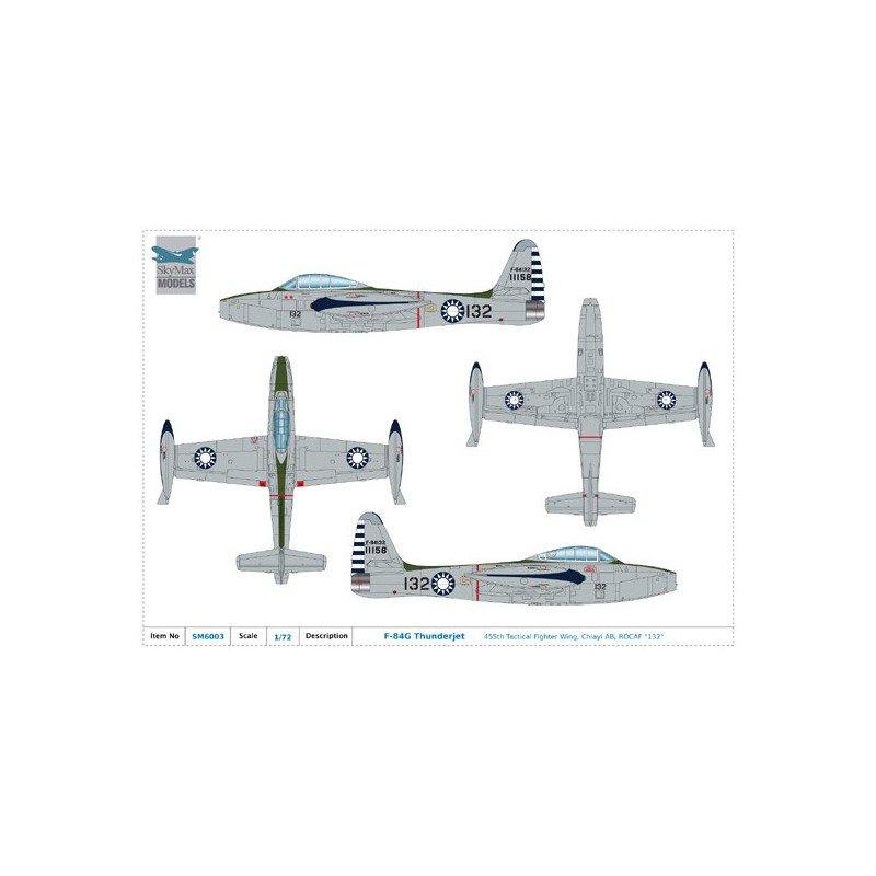 Miniatur des Flugzeugs sterben bei 1/72 F-84G Thunderjet Rocaf 1/72 | Scientific-MHD