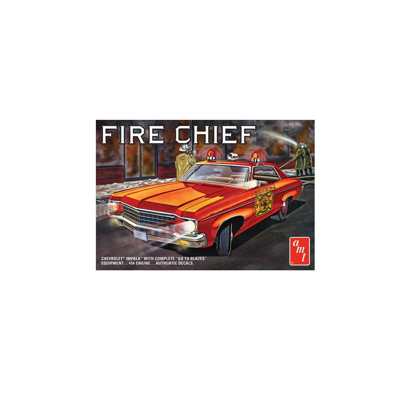 Kunststoffauto Modell 1970 Chevy Impala Feuerwehrchef 1/25 | Scientific-MHD