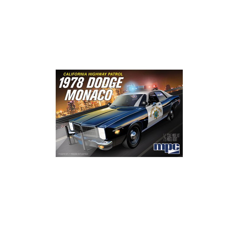 Plastikauto Modell 1978 Dodge Monaco Chp Police Car 1/25 | Scientific-MHD