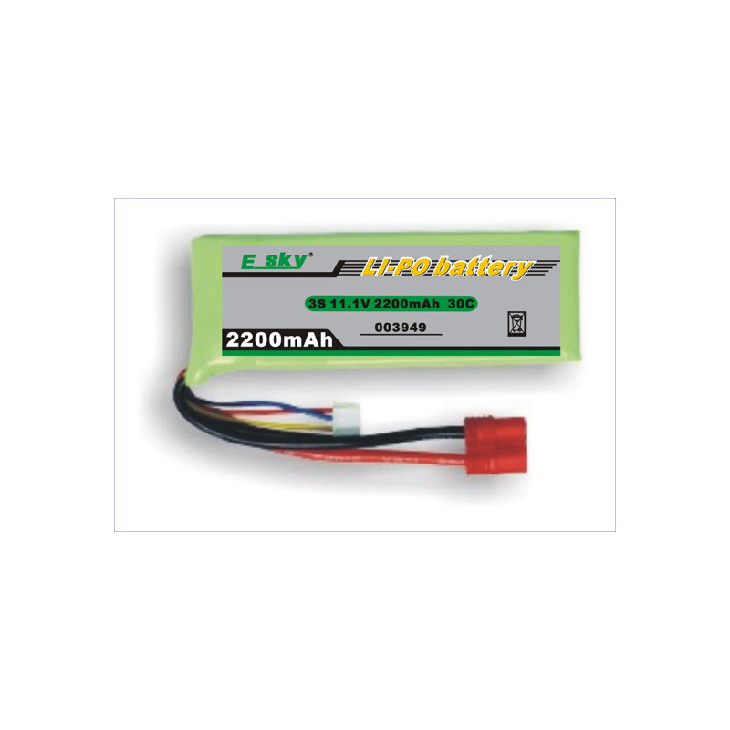 Teil für den elektrischen Hubschrauber Lipo -Batterie 11,1 V / 2200 Ma | Scientific-MHD
