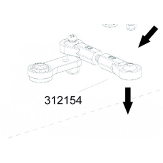 Teil für den Wärmeauto All Path 1/8 Servo/Sauve Servo -Verbindungsstange | Scientific-MHD