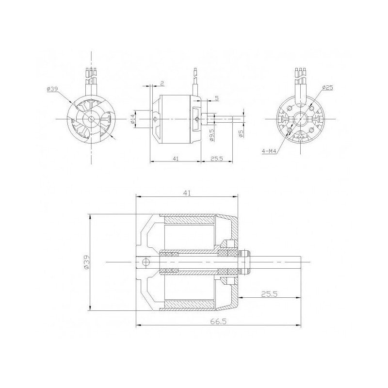 Elektromotor DM2820 KV950 Motor | Scientific-MHD