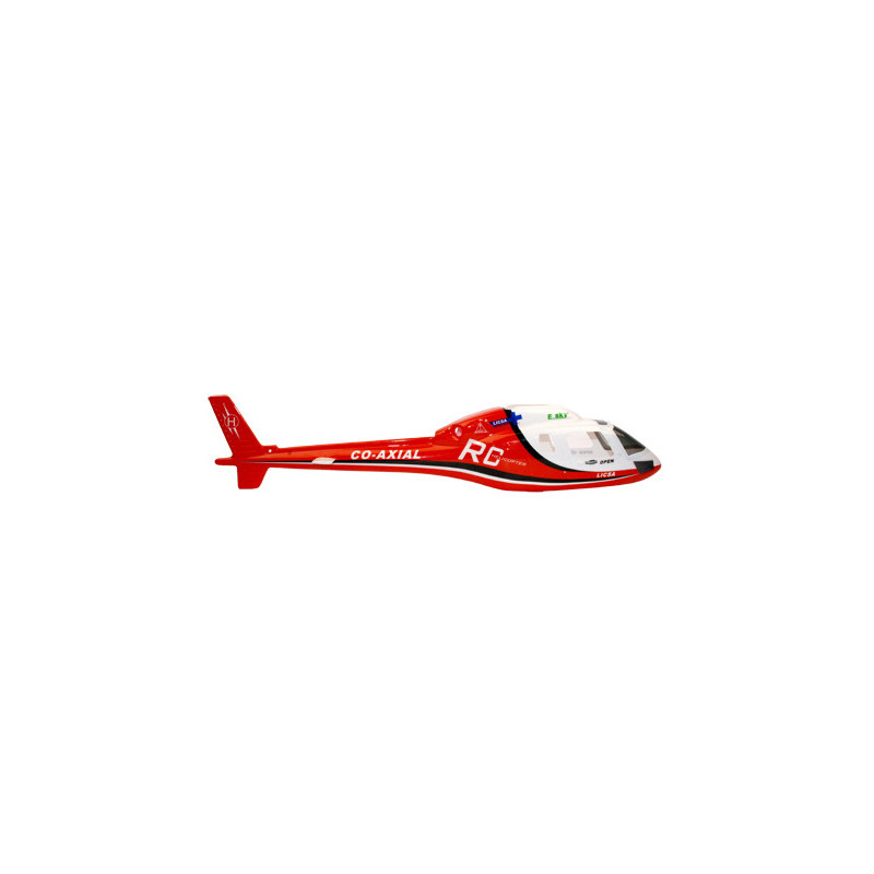 Teil für elektrische Hubschrauber Rumpf Big Lama Red White | Scientific-MHD