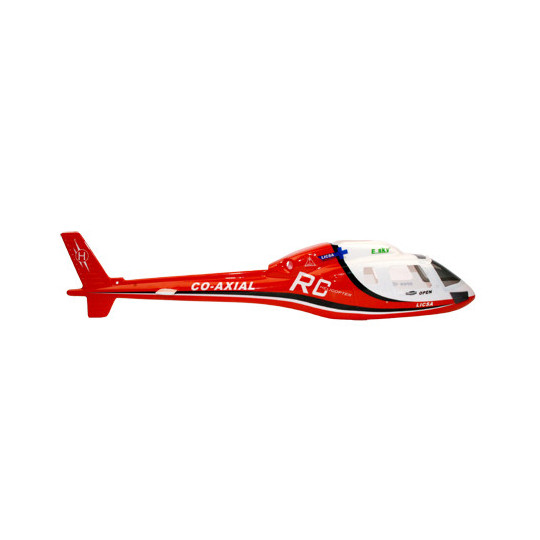 Teil für elektrische Hubschrauber Rumpf Big Lama Red White | Scientific-MHD