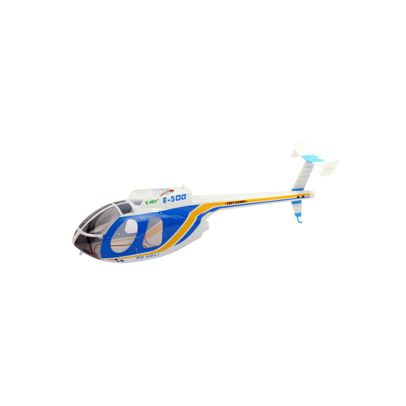 Teil für den elektrischen Hubschrauber Rumpf Bleu E-500 Big Lama | Scientific-MHD